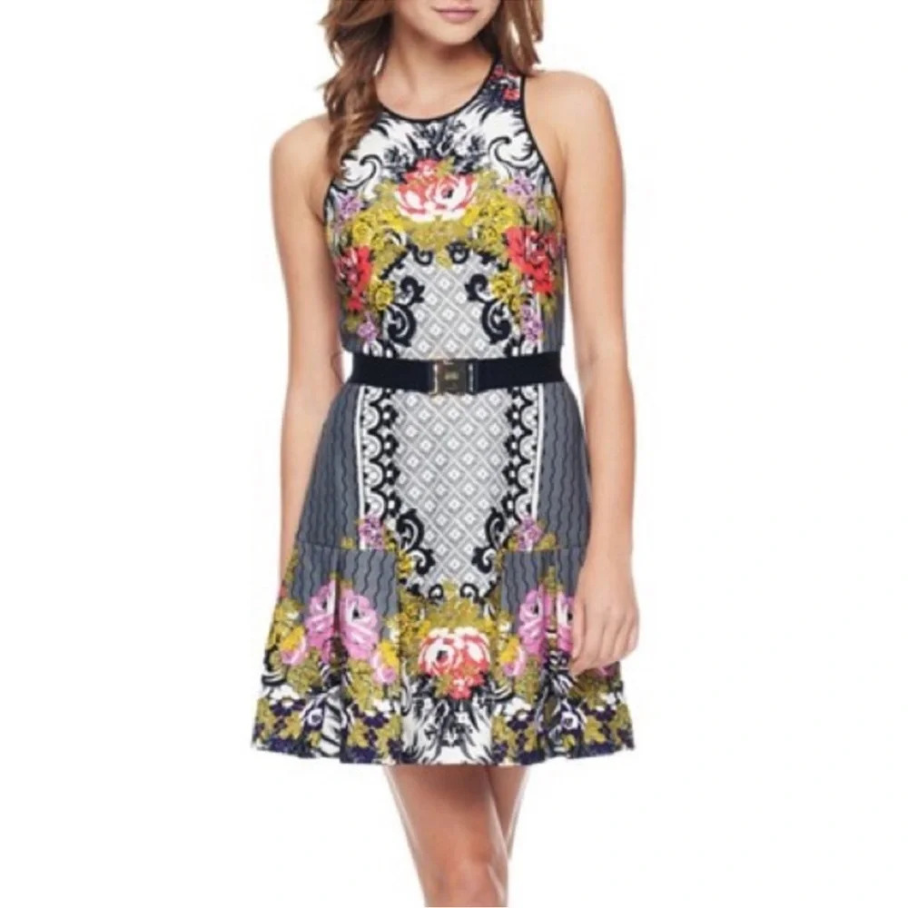 NWT Juicy Couture Angel Combo Eloise printed dress Sz M